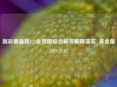 新彩票最新121走势图综合解答解释落实_黄金版2024.11.07