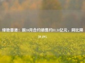 绿地香港：前10月合约销售约81.34亿元，同比降39.49%