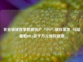 农业领域首单数据资产“IPO”项目落地  马陆葡萄RWA获千万元股权融资