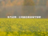 东方证券：公司副总裁徐海宁辞职