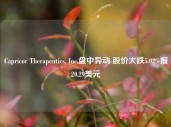 Capricor Therapeutics, Inc.盘中异动 股价大跌5.02%报20.29美元