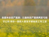 金健米业资产置换：以盈利资产置换两家亏损子公司 其中一家收入甚至不够给员工发工资