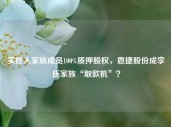 实控人家族成员100%质押股权，恩捷股份成李氏家族“取款机”？