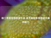 前三季度业绩表现不佳 圣龙股份多举措提升盈利能力