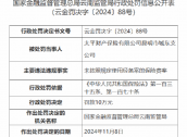 太平财险昆明市城东支公司被罚10万元：因未按照规定使用经备案的保险费率