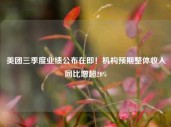 美团三季度业绩公布在即！机构预期整体收入同比增超20%