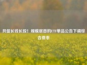 共促长钱长投！规模居首的ETF单品公告下调综合费率