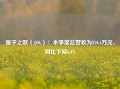 量子之歌（QSG）：本季度总营收为810.4万元，同比下降6.8%