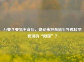 万业企业易主背后，隐现朱旭东借半导体转型套现的“阳谋”？