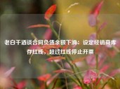 老白干酒谈合同负债余额下滑：设定经销商库存红线，超过红线停止开票