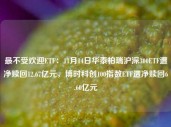 最不受欢迎ETF：11月14日华泰柏瑞沪深300ETF遭净赎回12.67亿元，博时科创100指数ETF遭净赎回6.60亿元