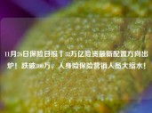 11月26日保险日报丨32万亿险资最新配置方向出炉！跌破300万，人身险保险营销人员大缩水！