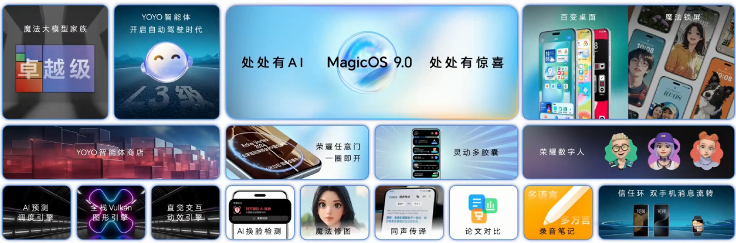 荣耀 MagicOS 9.0.0.116 内测推送：新增相机扇形变焦、优化系统内置应用