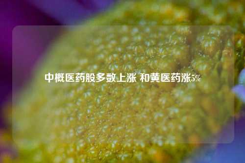 中概医药股多数上涨 和黄医药涨5%