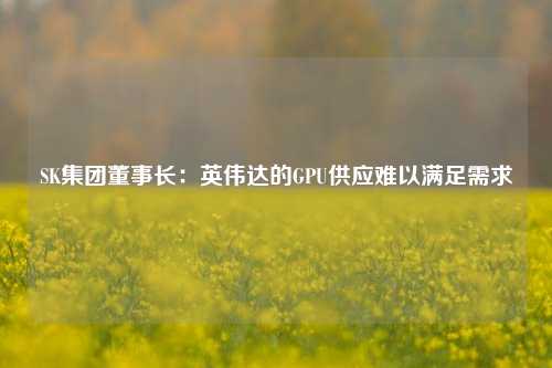 SK集团董事长：英伟达的GPU供应难以满足需求