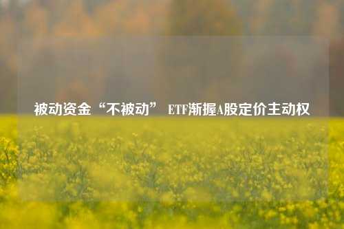 被动资金“不被动” ETF渐握A股定价主动权