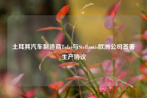 土耳其汽车制造商Tofas与Stellantis欧洲公司签署生产协议