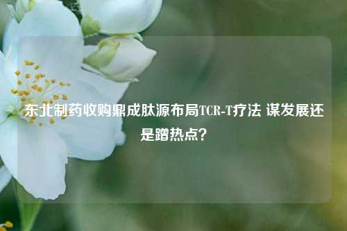 东北制药收购鼎成肽源布局TCR-T疗法 谋发展还是蹭热点？