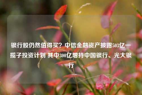 银行股仍然值得买？中信金融资产披露503亿一揽子投资计划 其中300亿增持中国银行、光大银行