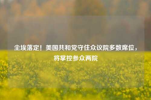 尘埃落定！美国共和党守住众议院多数席位，将掌控参众两院