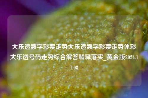 大乐透数字彩票走势大乐透数字彩票走势体彩大乐透号码走势综合解答解释落实_黄金版2024.11.08