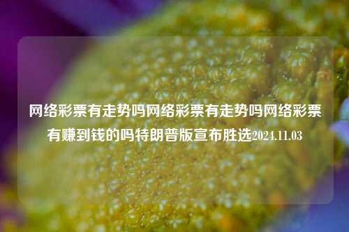 网络彩票有走势吗网络彩票有走势吗网络彩票有赚到钱的吗特朗普版宣布胜选2024.11.03