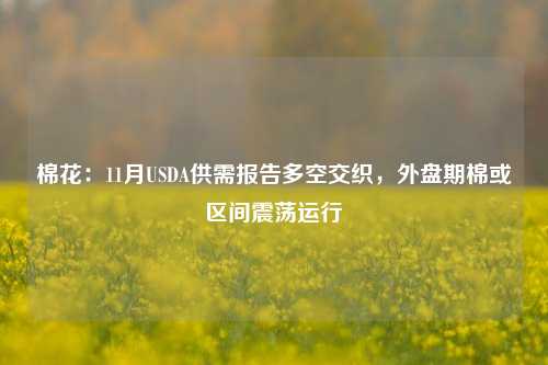 棉花：11月USDA供需报告多空交织，外盘期棉或区间震荡运行