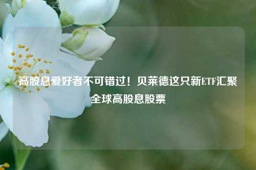 高股息爱好者不可错过！贝莱德这只新ETF汇聚全球高股息股票