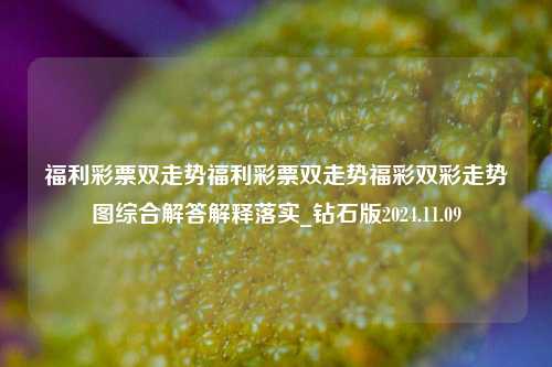 福利彩票双走势福利彩票双走势福彩双彩走势图综合解答解释落实_钻石版2024.11.09