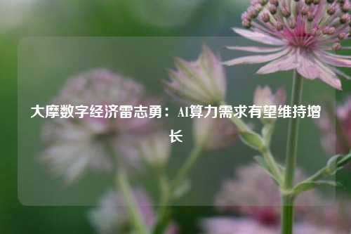 大摩数字经济雷志勇：AI算力需求有望维持增长