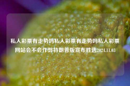 私人彩票有走势吗私人彩票有走势吗私人彩票网站会不会作弊特朗普版宣布胜选2024.11.03