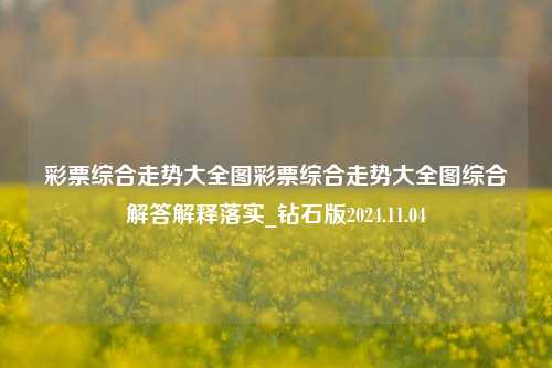 彩票综合走势大全图彩票综合走势大全图综合解答解释落实_钻石版2024.11.04