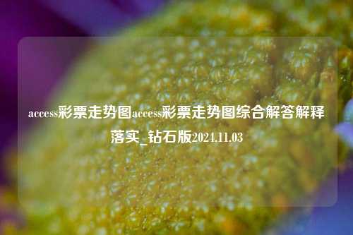 access彩票走势图access彩票走势图综合解答解释落实_钻石版2024.11.03