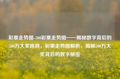 彩票走势图-500彩票走势图——揭秘数字背后的500万大奖陈晓，彩票走势图解析，揭秘500万大奖背后的数字秘密