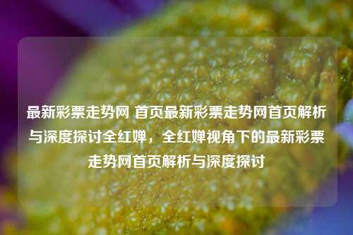 最新彩票走势网 首页最新彩票走势网首页解析与深度探讨全红婵，全红婵视角下的最新彩票走势网首页解析与深度探讨