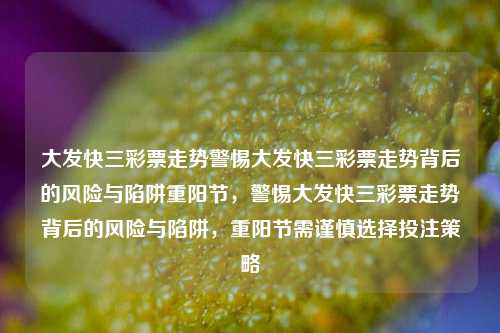 大发快三彩票走势警惕大发快三彩票走势背后的风险与陷阱重阳节，警惕大发快三彩票走势背后的风险与陷阱，重阳节需谨慎选择投注策略