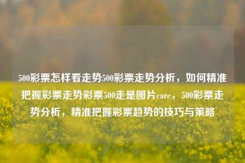 500彩票怎样看走势500彩票走势分析，如何精准把握彩票走势彩票500走是图片care，500彩票走势分析，精准把握彩票趋势的技巧与策略