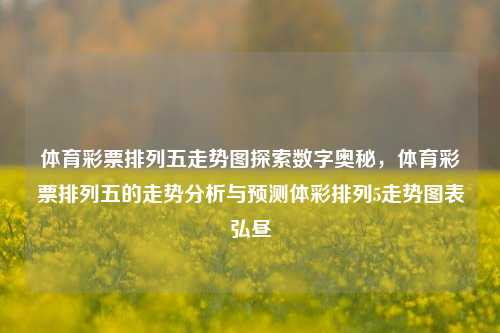 体育彩票排列五走势图探索数字奥秘，体育彩票排列五的走势分析与预测体彩排列5走势图表弘昼